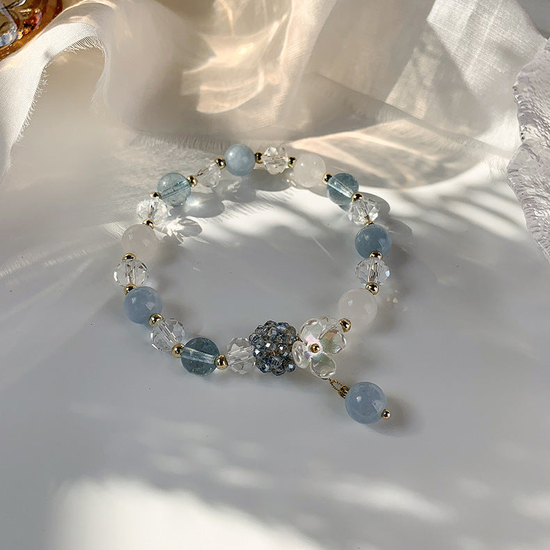 Pulsera De Flores De Concha De Cristal De Color al por mayor